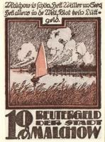 Német Birodalom/Weimari Köztársaság/ Malchow 1922. 10Pf + 25Pf + 50Pf 3klf db, teljes sor T:I