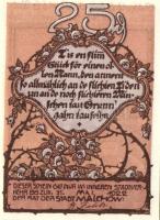 Német Birodalom/Weimari Köztársaság/ Malchow 1922. 10Pf + 25Pf + 50Pf 3klf db, teljes sor T:I