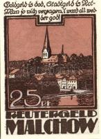 Német Birodalom/Weimari Köztársaság/ Malchow 1922. 10Pf + 25Pf + 50Pf 3klf db, teljes sor T:I