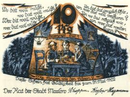 Német Birodalom/Weimari Köztársaság/ Marlow 1922. 10Pf + 25Pf + 50Pf 3klf db, teljes sor T:I