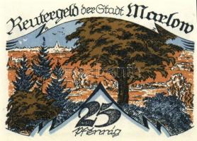 Német Birodalom/Weimari Köztársaság/ Marlow 1922. 10Pf + 25Pf + 50Pf 3klf db, teljes sor T:I