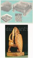 27 db MODERN motívum képeslap: sakk figurák / 27 modern motive postcards: chess pieces