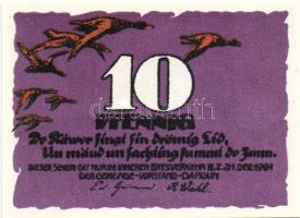 Német Birodalom/Weimari Köztársaság/ Dargun 1921. 10Pf + 25Pf + 50Pf 3klf db, teljes sor T:I