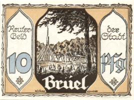 Német Birodalom/Weimari Köztársaság/ Brüel 1922. 10Pf + 25Pf + 50Pf 3klf db, teljes sor T:I