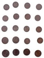 177db vegyes külföldi fémpénz berakólapokon, közte izlandi, lengyel, NSZK érmék T:vegyes
177pcs of ...