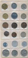 71db vegyes külföldi fémpénz albumba rendezve, közte olasz, francia, török fémpénzek T:vegyes
71pcs...