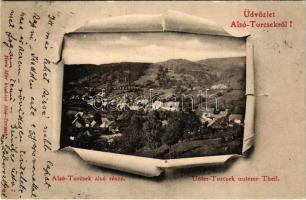 1901 Alsóturcsek, Dolny Turcek, Unter-Turz (Turcsek);  alsó rész látképe. Herz Mór kiadása / unterer Teil / general view