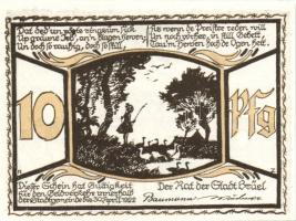 Német Birodalom/Weimari Köztársaság/ Brüel 1922. 10Pf + 25Pf + 50Pf 3klf db, teljes sor T:I