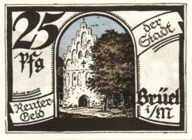 Német Birodalom/Weimari Köztársaság/ Brüel 1922. 10Pf + 25Pf + 50Pf 3klf db, teljes sor T:I