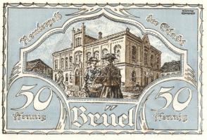 Német Birodalom/Weimari Köztársaság/ Brüel 1922. 10Pf + 25Pf + 50Pf 3klf db, teljes sor T:I