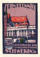 Német Birodalom/Weimari Köztársaság/ Schwerin 1922. 10Pf + 25Pf + 50Pf 3klf db, teljes sor T:I