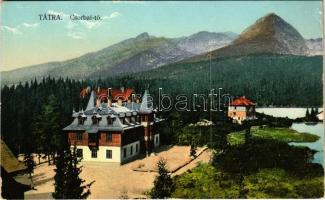 Tátra, Magas Tátra, Vysoké Tatry; Csorba-tó, szálloda. Feitzinger Ede No. 250/III. c. / Strbské pleso / lake, hotel (EK)