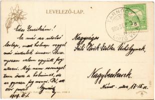 1909 Tátra, Magas Tátra, Vysoké Tatry; A fogaskerekű vasút tájrészlete a Csorba-tóhoz. Feitzinger Ed...