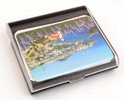 Szuvenír játékkártya Madeira és Porto Santo képeivel, műanyag tokban