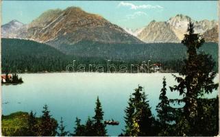 1909 Tátra, Magas Tátra, Vysoké Tatry; Csorba-tó. Feitzinger Ede No. 250/III. b. / Strbské pleso / lake