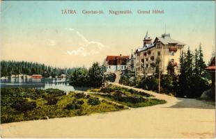 1909 Tátra, Magas Tátra, Vysoké Tatry; Csorba-tó, szálloda. Feitzinger Ede No. 1024. / Strbské pleso / lake, hotel (EK)