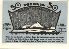 Német Birodalom/Weimari Köztársaság/ Schwaan 1922. 10Pf + 25Pf + 50Pf 3klf db, teljes sor T:I