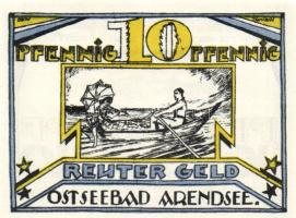 Német Birodalom/Weimari Köztársaság/ Arendsee 1922. 10Pf + 25Pf + 50Pf 3klf db, teljes sor T:I