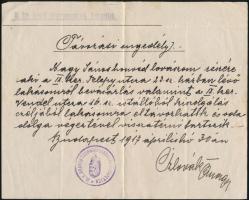 cca 1916 I. világháborús tábori postai lap, 1 db távozási engedély, 1 db tengerészről készült körbev...