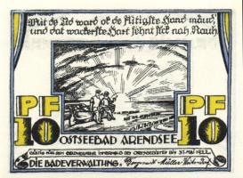 Német Birodalom/Weimari Köztársaság/ Arendsee 1922. 10Pf + 25Pf + 50Pf 3klf db, teljes sor T:I