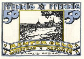 Német Birodalom/Weimari Köztársaság/ Arendsee 1922. 10Pf + 25Pf + 50Pf 3klf db, teljes sor T:I