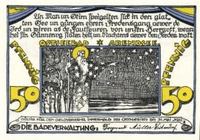 Német Birodalom/Weimari Köztársaság/ Arendsee 1922. 10Pf + 25Pf + 50Pf 3klf db, teljes sor T:I