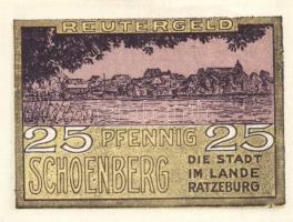 Német Birodalom/Weimari Köztársaság/ Schönberg 1922. 10Pf + 25Pf + 50Pf 3klf db, teljes sor T:I