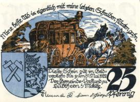 Német Birodalom/Weimari Köztársaság/ Lübtheen 1922. 10Pf + 25Pf + 50Pf 3klf db, teljes sor T:I