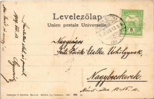 1909 Alsótátrafüred, Unter-Schmecks, Dolny Smokovec (Tátra, Magas Tátra, Vysoké Tatry); látkép, szál...