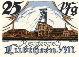 Német Birodalom/Weimari Köztársaság/ Lübtheen 1922. 10Pf + 25Pf + 50Pf 3klf db, teljes sor T:I