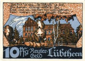 Német Birodalom/Weimari Köztársaság/ Lübtheen 1922. 10Pf + 25Pf + 50Pf 3klf db, teljes sor T:I