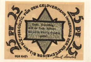 Német Birodalom/Weimari Köztársaság/ Rehna 1922. 10Pf + 25Pf + 50Pf 3klf db, teljes sor T:I