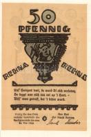 Német Birodalom/Weimari Köztársaság/ Rehna 1922. 10Pf + 25Pf + 50Pf 3klf db, teljes sor T:I