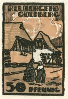 Német Birodalom/Weimari Köztársaság/ Goldberg 1922. 10Pf + 25Pf + 50Pf 3klf db, teljes sor T:I