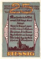 Német Birodalom/Weimari Köztársaság/ Gnoien 1922. 10Pf + 25Pf + 50Pf 3klf db, teljes sor T:I