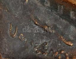 Veszprémi Imre (1932-): Tihany. Bronz falikép, jelzett, 29,5×20 cm