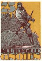 Német Birodalom/Weimari Köztársaság/ Gnoien 1922. 10Pf + 25Pf + 50Pf 3klf db, teljes sor T:I