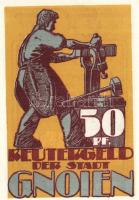 Német Birodalom/Weimari Köztársaság/ Gnoien 1922. 10Pf + 25Pf + 50Pf 3klf db, teljes sor T:I