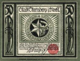 Német Birodalom/Weimari Köztársaság/ Sternberg 1922. 50Pf + 75Pf(2x) 3klf db, teljes sor T:I