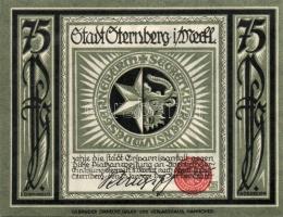 Német Birodalom/Weimari Köztársaság/ Sternberg 1922. 50Pf + 75Pf(2x) 3klf db, teljes sor T:I