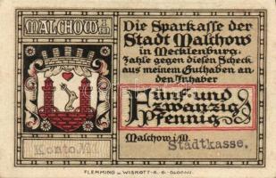 Német Birodalom/Weimari Köztársaság/ Malchow D.N. 25Pf + 50Pf + 75Pf + 1.50M + 3M 5klf db, teljes so...