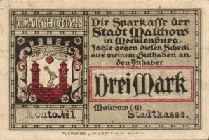 Német Birodalom/Weimari Köztársaság/ Malchow D.N. 25Pf + 50Pf + 75Pf + 1.50M + 3M 5klf db, teljes so...