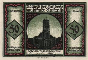 Német Birodalom/Weimari Köztársaság/ Neustrelitz 1921. 50Pf(6x) 6klf db, teljes sor T:I