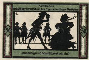 Német Birodalom/Weimari Köztársaság/ Neustrelitz 1921. 50Pf(6x) 6klf db, teljes sor T:I