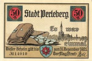 Német Birodalom/Weimari Köztársaság/ Perleberg 1921. 50Pf(6x) 6klf db, teljes sor T:I