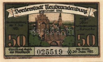 Német Birodalom/Weimari Köztársaság/ Neubrandenburg 1921. 25Pf(3x) + 50Pf(3x) + 75Pf(3x) 9klf db, te...