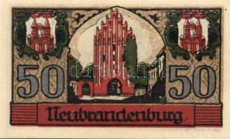 Német Birodalom/Weimari Köztársaság/ Neubrandenburg 1921. 25Pf(3x) + 50Pf(3x) + 75Pf(3x) 9klf db, te...