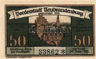 Német Birodalom/Weimari Köztársaság/ Neubrandenburg 1921. 25Pf(3x) + 50Pf(3x) + 75Pf(3x) 9klf db, te...