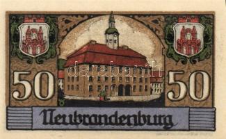 Német Birodalom/Weimari Köztársaság/ Neubrandenburg 1921. 25Pf(3x) + 50Pf(3x) + 75Pf(3x) 9klf db, te...
