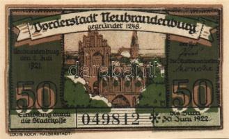 Német Birodalom/Weimari Köztársaság/ Neubrandenburg 1921. 25Pf(3x) + 50Pf(3x) + 75Pf(3x) 9klf db, te...